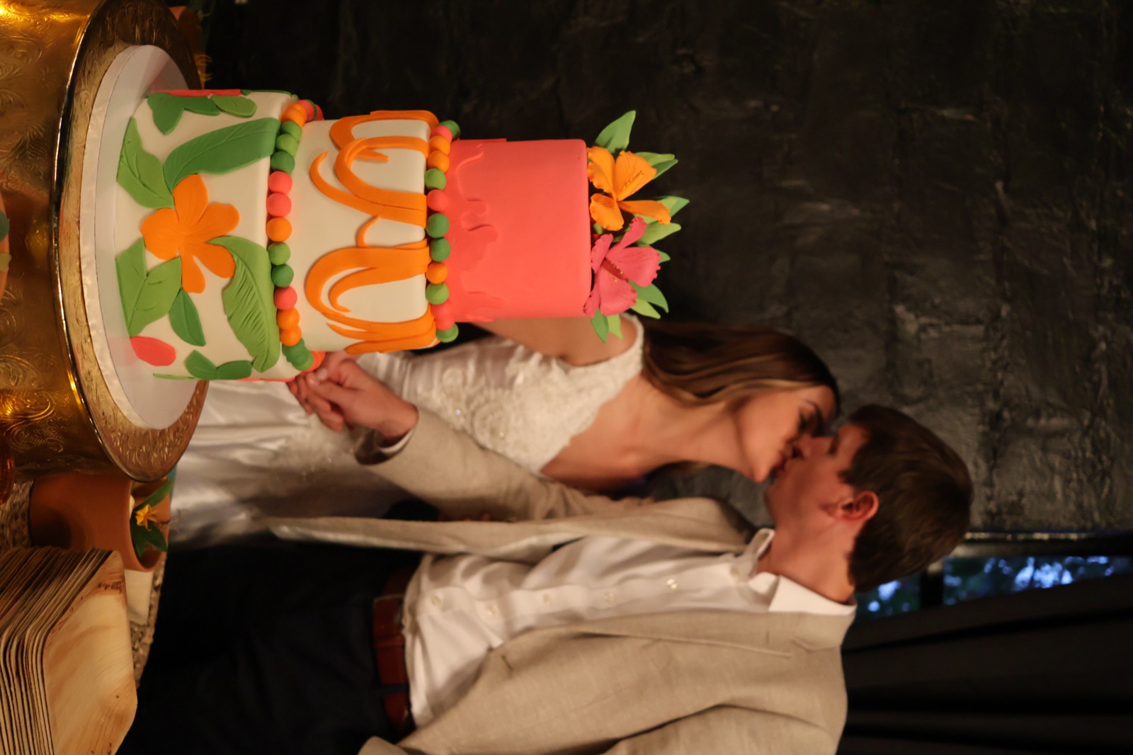 Couple's first dance at a wedding reception